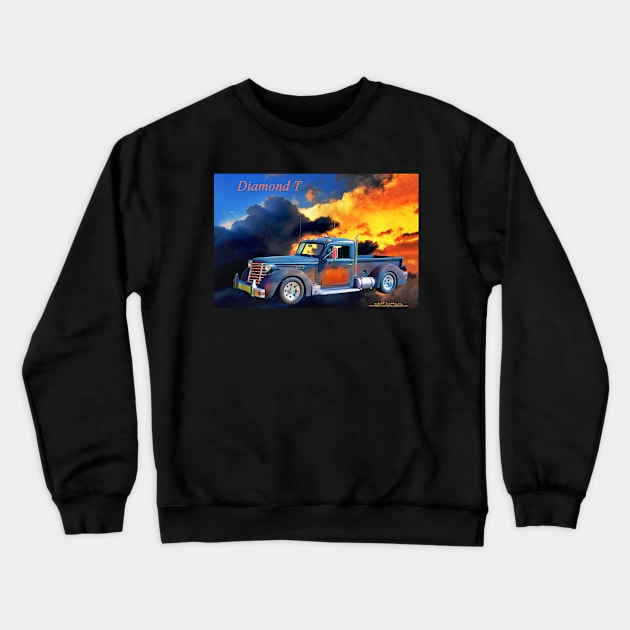 Diamond T Rides On Crewneck Sweatshirt by michaelasamples